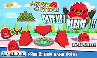 Angry Chicken Knock Down - Hungry Birds Slingshot ภาพหน้าจอ 3