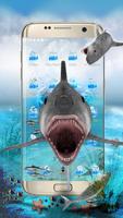3D Roar Angry Shark Launcher captura de pantalla 1