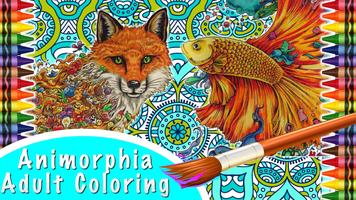 Animorphia Adult Coloring Book Affiche