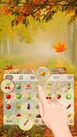 3D Animated Autumn Leaves Theme&Emoji Keyboard capture d'écran 2