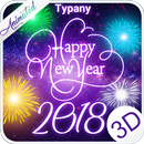 Animated New Year Fireworks Theme&Emoji Keyboard aplikacja