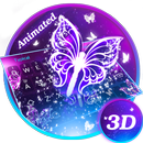 3D Smoke Butterfly Theme&Emoji Keyboard aplikacja