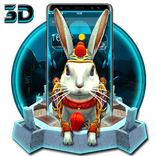 3D Anime Rabbit Theme
