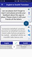 English Swahili Translator Affiche