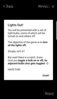 Lights Out : Puzzle game 海报