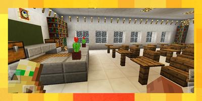 Town Highschool. Map for MCPE Affiche