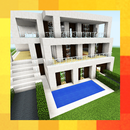 Três casas modernas. Mapa para MCPE APK