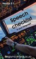 Poster Aviation Speech Checklist