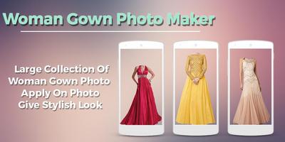 Women Gown Dress Photo Maker Affiche