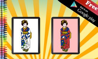 coloration adulte livre geisha capture d'écran 3