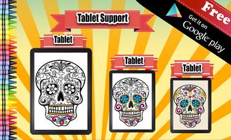 Adult Coloring Sugar Skull اسکرین شاٹ 1