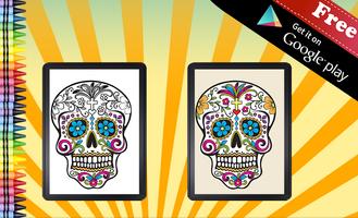 Adult Coloring Sugar Skull اسکرین شاٹ 3