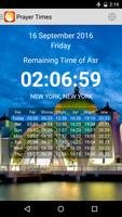 Muslim Prayer Times and Ears - Azan Time Plakat