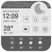 Clock weather elegant