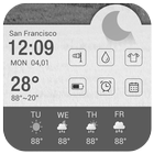 Clock weather elegant icon