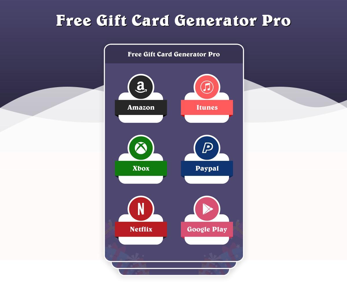 Free Gift Card Generator Pro For Android Apk Download