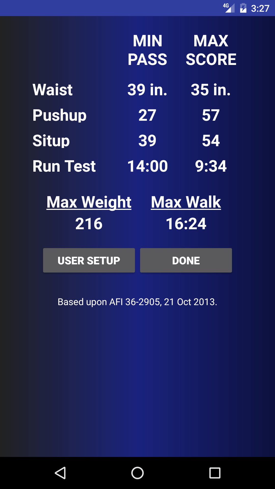 Air Force Pt Test Calculator For Android Apk Download