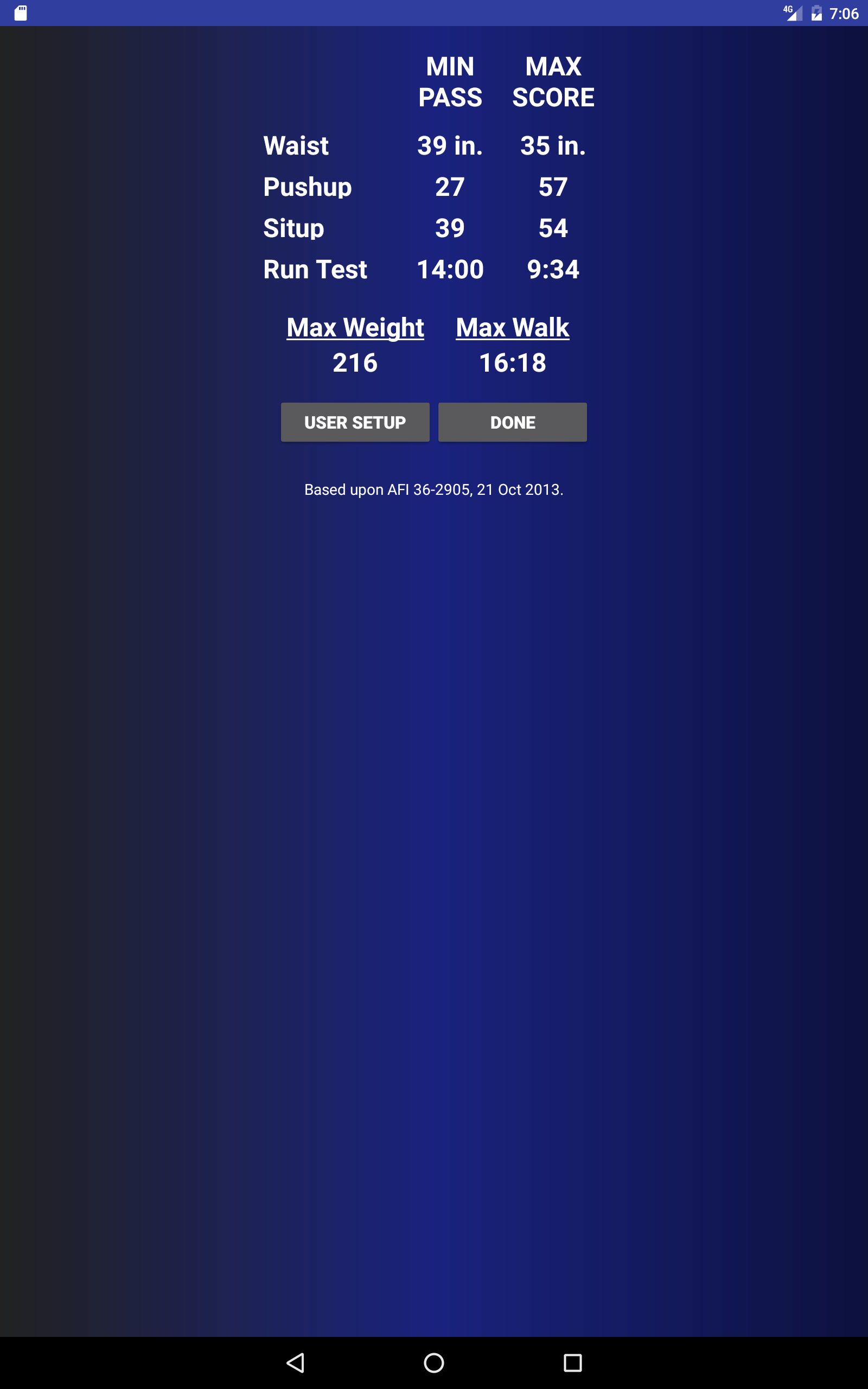 Air Force Pt Test Calculator For Android Apk Download