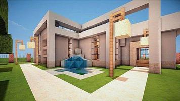Modern house maps and furniture for Minecraft Affiche