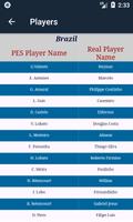 Real Names of Teams & Players Pes19 تصوير الشاشة 2