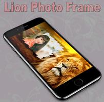 Lion Photo Frame الملصق