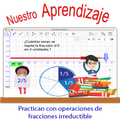 Practican representación fracciones irreductibles