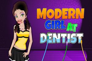 Modern Girl At Dentist Cartaz