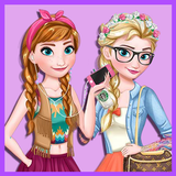 ❄ Modern Sisters Princess Makeup Dress up Game ❤ icône
