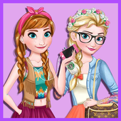 ❄ Modern Sisters Princess Makeup Dress up Game ❤ आइकन