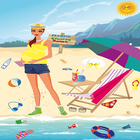 Mommy Cleaning Beach أيقونة