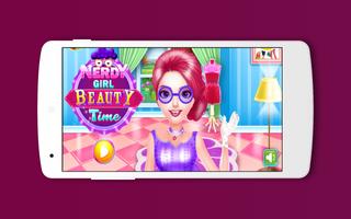 Nerdy Girl Beauty Time - free games Affiche