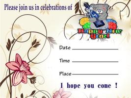 New Year Party Invitation Card تصوير الشاشة 2