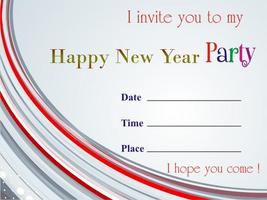 3 Schermata New Year Party Invitation Card