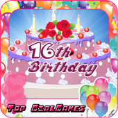 16th birthday cake maker girls icon
