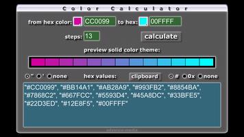 HTML Color Calculator تصوير الشاشة 1