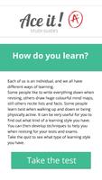 Ace it! Study Guides : What's Your Learning Style? poster