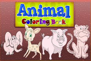 Animal Coloring Book Affiche