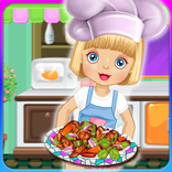 Baby Ema Chef Cooking Chicken