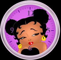 Betty Boo sexy pinup Clock Affiche