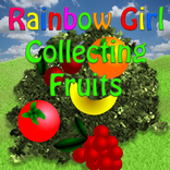 Rainbow Girl Collecting Fruits