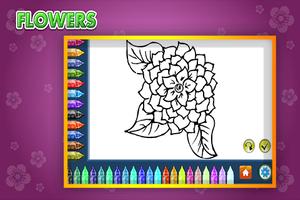 Coloring Book Flowers Ekran Görüntüsü 1