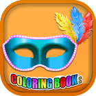 Coloring Book Masquerade Masks ไอคอน