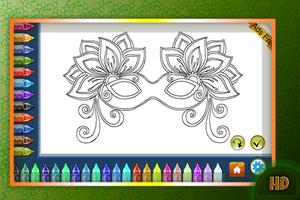 Coloring Book Masquerade Masks اسکرین شاٹ 2