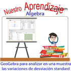 ikon Analizar muestra desviación standard con GeoGebra