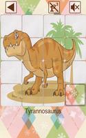 Dinosaur and Slide Puzzle Affiche