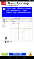 GeoGebra  modificar parámetros  función logaritmo تصوير الشاشة 2