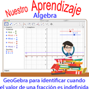 APK GeoGebra , valores cuando fracción es indefinida