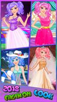 Fashion Girl Make up & Dress Up Games imagem de tela 1