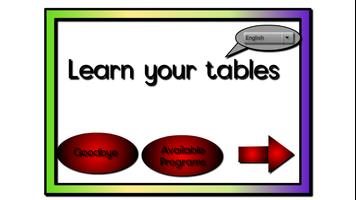 GOBE Multiplication Tables poster