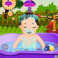 Kids Game: Garden Baby Bathing Ekran Görüntüsü 1